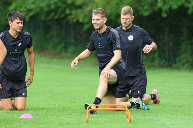 Football, RL West, Rot-Weiß Oberhausen, training camp in Wesendorf