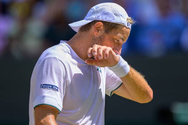 Day Nine: The Championships - Wimbledon 2026 LONDON, ENGLAND JULY 07 - Jan-Lennard Struff of Germany during Gentlemen s Quarter Final against Jannik Sinner of Italy at The Wimbledon Lawn Tennis Championship at Wimbledon on July 07, 2026 in London, England. (Photo by Keeran Marquis)  Copyright: xKeeranxMarquis Fotoarena SPPx Sportspressphoto_SPR186735