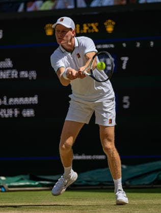Tennis - Wimbledon Championship 2026 - Day 9 LONDON, ENGLAND - Tuesday, July 7, 2026: Jan-Lennard Struff (GER) during the Gentlemen s Singles Quarter-Final match on Day Nine of The Championships Wimbledon 2026 at the All England Lawn Tennis and Croquet Club. (Photo by Kirsten Holst Propaganda) LONDON All England Lawn Tennis and Croq GREATER LONDON ENGLAND  Copyright: xKirstenxHolstx 2026-07-07-012-Wimbledon_Day_9