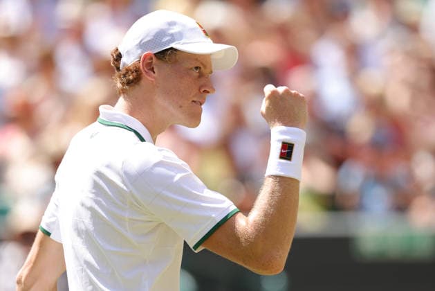 Jannik Sinner, ITA, during quarterfinals of 2026 All England Lawn Tennis Championships at Wimbledon, mens singles, London, 07 07 2026; - *** Jannik Sinner (ITA) during the quarterfinals of the 2026 All England Lawn Tennis Championships at Wimbledon, men s singles, London, July 7, 2026 