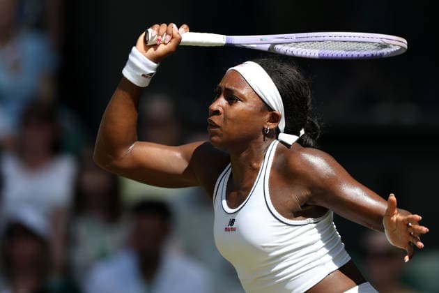 Coco Gauff during her quarter-final match Wimbledon Tennis Championships, Day 9, The All England Lawn Tennis and Croquet Club, London, UK - 07 Jul 2026London The All England Lawn Tennis and United Kingdom  Copyright: xKieranxMcManus Shutterstockx 16978030an