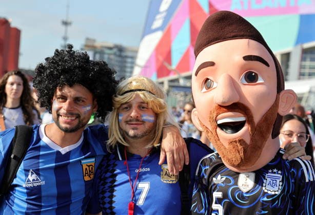 FIFA World Cup, WM, Weltmeisterschaft, Fussball 2026 - Round of 16 - Argentina vs Egypt Fans of Argentina ahead of the FIFA World Cup 2026 Round of 16 match Argentina against Egypt, in Atlanta, USA, 07 July 2026. ATLANTA United States  Copyright: xCRISTOBALxHERRERA-ULASHKEVICHx