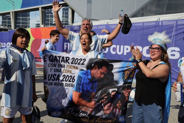 FIFA World Cup, WM, Weltmeisterschaft, Fussball 2026 - Round of 16 - Argentina vs Egypt Fans of Argentina ahead of the FIFA World Cup 2026 Round of 16 match Argentina against Egypt, in Atlanta, USA, 07 July 2026. ATLANTA United States  Copyright: xCRISTOBALxHERRERA-ULASHKEVICHx