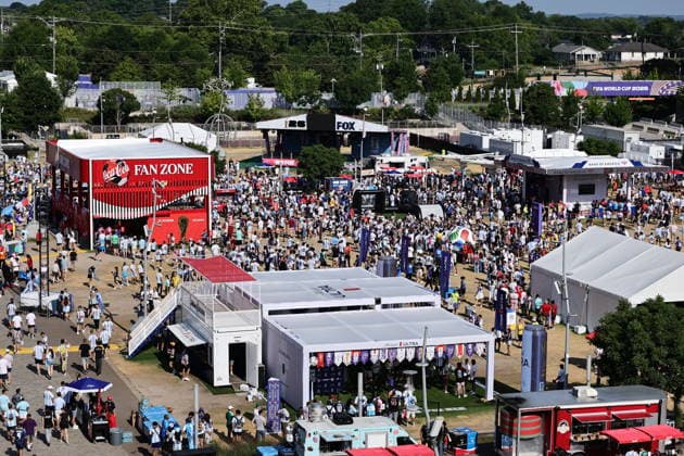 FIFA World Cup, WM, Weltmeisterschaft, Fussball 2026 - Round of 16 - Argentina vs Egypt General view over the Fan Zone ahead of the FIFA World Cup 2026 Round of 16 match Argentina against Egypt, in Atlanta, USA, 07 July 2026. ATLANTA United States  Copyright: xRONALDxWITTEKx