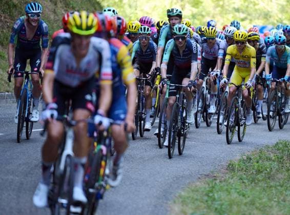 Slovenian Tadej Pogacar of UAE Team Emirates-XRG pictured in action during stage 4 of the 2026 Tour de France cycling race, a stage of 181,9km from Carcassonne to Foix, on Tuesday 07 July 2026. The 113th edition of the Tour de France starts on Saturday 4 July in Barcelona, Spain, and will finish in Paris, France on the 26th of July. DAVIDxPINTENS  x180637067x