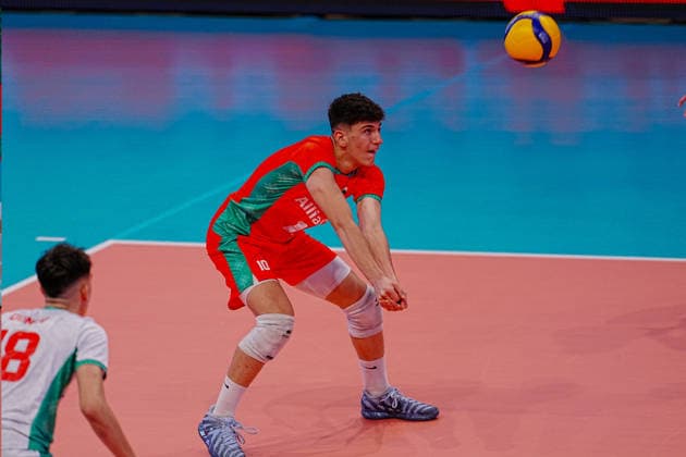 IPA86475174 - France vs. Bulgaria during the CEV U18 European Championship, EM, Europameisterschaft July 7, 2026, in Cisterna (Italy) during the U18 Volleyball European Championship—France vs. Bulgaria, CEV Eurovolley Men s match in Cisterna, Italy, July 7, 2026  Copyright: xLuigixMariani IPAxSportx xx 86475174