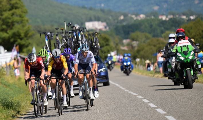 German Georg Zimmermann of Lotto-Intermarche, Spanish Ion Izagirre of Cofidis and Belgian Quinten Hermans of Pinarello Q36.5 Pro Cycling Team stage 4 of the 2026 Tour de France cycling race, a stage of 181,9km from Carcassonne to Foix, on Tuesday 07 July 2026. The 113th edition of the Tour de France starts on Saturday 4 July in Barcelona, Spain, and will finish in Paris, France on the 26th of July. DAVIDxPINTENS  x180637281x