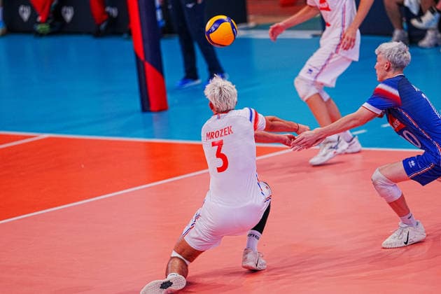 IPA86475147 - France vs. Bulgaria during the CEV U18 European Championship, EM, Europameisterschaft July 7, 2026, in Cisterna (Italy) during the U18 Volleyball European Championship—France vs. Bulgaria, CEV Eurovolley Men s match in Cisterna, Italy, July 7, 2026  Copyright: xLuigixMariani IPAxSportx xx 86475147