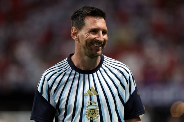 FIFA World Cup, WM, Weltmeisterschaft, Fussball 2026 - Round of 16 - Argentina vs Egypt Lionel Messi of Argentina during warm up ahead of the FIFA World Cup 2026 Round of 16 match Argentina against Egypt, in Atlanta, USA, 07 July 2026. ATLANTA United States  Copyright: xCRISTOBALxHERRERA-ULASHKEVICHx