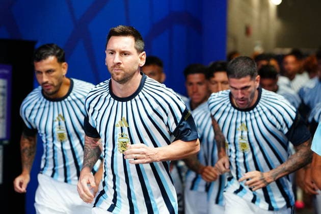 Argentina v Egypt - FIFA World Cup, WM, Weltmeisterschaft, Fussball 2026 - Round of 16 ATLANTA, USA - JULY 07: Lionel Messi of Argentina takes the pitch prior the 2026 FIFA World Cup Round of 16 match between Argentina and Egypt at Mercedes-Benz Stadium (Atlanta Stadium) in Atlanta, Georgia, United States on July 07, 2026. Evrim Aydin Anadolu Georgia United States. Editorial use only. Please get in touch for any other usage.  Copyright: x2026xAnadoluxEvrimxAydinx