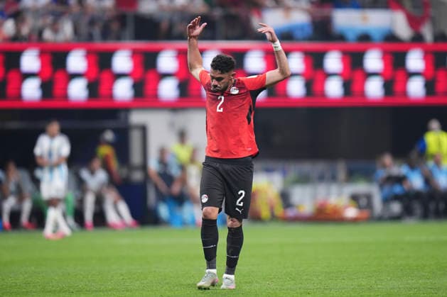 Argentina v Egypt: Round of 16 - FIFA World Cup, WM, Weltmeisterschaft, Fussball 2026 Yasser Ibrahim of Egypy celebrates after scoring his team s first goal during the FIFA World Cup 2026 Round of 16 match between Argentina and Egypt at Atlanta Stadium on July 07, 2026 in Atlanta, Georgia. Atlanta GA United States  Copyright: xJosexBretonx originalFilename:bretonhernandez-argentin260707_npDuy.jpg