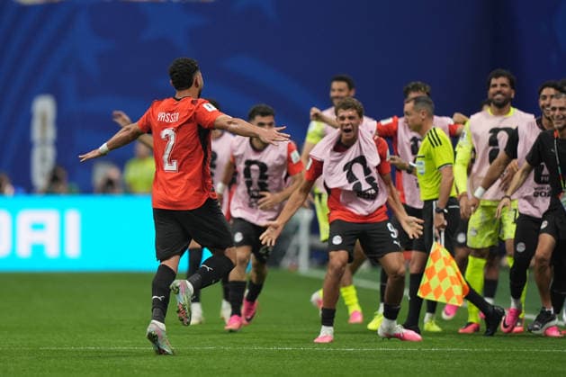 Egypt national team, Nationalteam player Yasser Ahmed Ibrahim celebrates his goal against Argentina during the 2026 World Cup Round of 16 match between Argentina and Egypt at Atlanta Stadium, US, 7 July 20263. Argentina vs Egypt !ACHTUNG: NUR REDAKTIONELLE NUTZUNG!  Copyright: xAlbertoxBoalx GRAF2807 20260707-55020828960_1