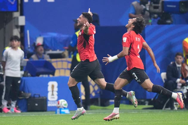 Argentina v Egypt: Round of 16 - FIFA World Cup, WM, Weltmeisterschaft, Fussball 2026 Yasser Ibrahim of Egypy celebrates after scoring his team s first goal during the FIFA World Cup 2026 Round of 16 match between Argentina and Egypt at Atlanta Stadium on July 07, 2026 in Atlanta, Georgia. Atlanta GA United States  Copyright: xJosexBretonx originalFilename:bretonhernandez-argentin260707_npWiD.jpg
