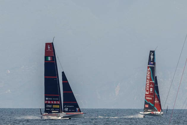 Emirates Team New Zealand and Prada Luna Rossa Test AC40s in Naples The two AC40 yachts of Emirates Team New Zealand and Prada Luna Rossa took part in a test sailing session in the Gulf of Naples ahead of the America™s Cup qualifiers scheduled for September. The training session allowed both crews to fine-tune their boats and sailing strategies while offering spectators a preview of the high-performance foiling yachts that will compete in one of the world s most prestigious sailing events. _BPH0346 Copyright: xAntonioxBalascox