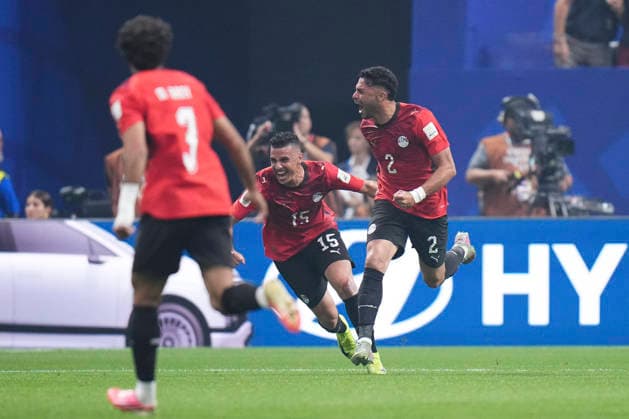 July 7, 2026, Atlanta, Georgia, United States: Yasser Ibrahim of Egypy celebrates after scoring his team s first goal during the FIFA World Cup, WM, Weltmeisterschaft, Fussball 2026 Round of 16 match between Argentina and Egypt at Atlanta Stadium on July 07, 2026 in Atlanta, Georgia. Atlanta United States - ZUMAa181 20260707_zaa_a181_019 Copyright: xJosexBretonx