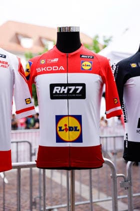 CYCLING - Oesterreich Rundfahrt 2026 GRAZ,AUSTRIA,07.JUL.26 - CYCLING - Tour of Austria, team presentation. Image shows a feature of a cycling jersey.  GEPAxpictures xJamesxDoak