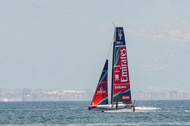 Emirates Team New Zealand and Prada Luna Rossa Test AC40s in Naples The two AC40 yachts of Emirates Team New Zealand and Prada Luna Rossa took part in a test sailing session in the Gulf of Naples ahead of the America™s Cup qualifiers scheduled for September. The training session allowed both crews to fine-tune their boats and sailing strategies while offering spectators a preview of the high-performance foiling yachts that will compete in one of the world s most prestigious sailing events. _BPH0074 Copyright: xAntonioxBalascox