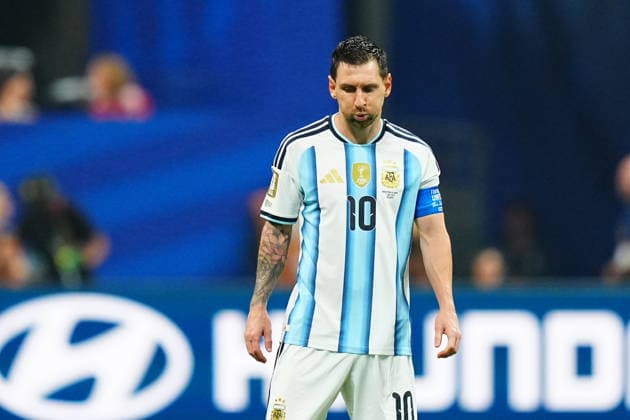 Argentina v Egypt - FIFA World Cup, WM, Weltmeisterschaft, Fussball 2026 - Round of 16 ATLANTA, USA - JULY 07: Lionel Messi of Argentina reacts during the 2026 FIFA World Cup Round of 16 match between Argentina and Egypt at Mercedes-Benz Stadium (Atlanta Stadium) in Atlanta, Georgia, United States on July 07, 2026. Evrim Aydin Anadolu Georgia United States. Editorial use only. Please get in touch for any other usage.  Copyright: x2026xAnadoluxEvrimxAydinx