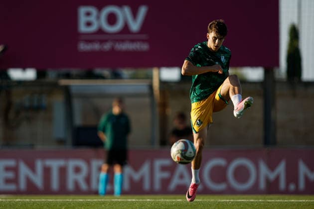UEFA Champions League First Qualifying Round First Leg, Centenary Stadium, Attard, Malta 7 7 2026 Floriana vs Shamrock Rovers Shamrock Rovers Maxim Kovalevskis during the warm up Maxim Kovalevskis during the warm up 7 7 2026  Copyright: xDARRINxZAMMITxLUPIx __ZL4177