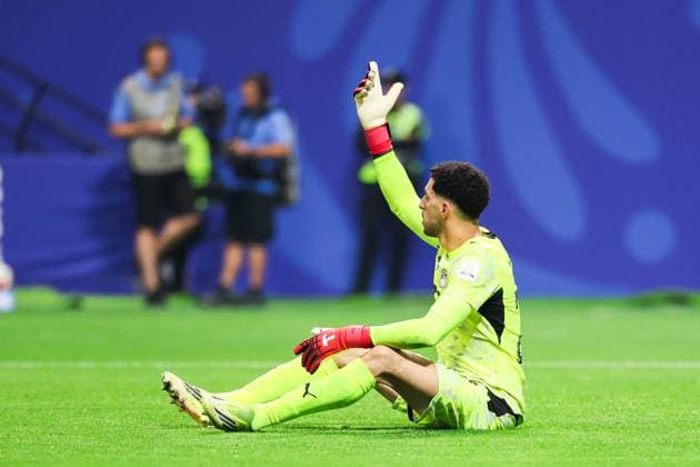 RECORD DATE NOT STATED FIFA World Cup, WM, Weltmeisterschaft, Fussball 2026 - Round of 16 - Argentina v Egypt Mostafa Shobeir goalkeeper of Egypt during the Round of 16 match between Argentina and Egypt at the FIFA World Cup, at Atlanta Stadium, in Georgia, United States, on Tuesday, July 07, 2026.(Foto: William Volcov Brazil Photo Press IMAGO) Sports Atlanta GA United States Copyright: xWILLIAMxVOLCOVx