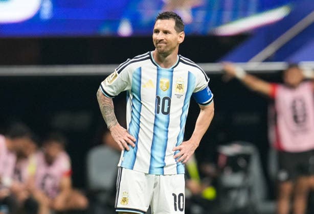 Lionel Messi (Argentinien, 10) reagiert nach einer vergebenen Chance. USA, FIFA Weltmeisterschaft, Achtelfinale, Argentinien vs Aegypten, Atlanta, 07.07.2026 FIFA Weltmeisterschaft, Achtelfinale, Argentinien vs Aegypten, Atlanta, 07.07.2026 Atlanta *** Lionel Messi of Argentina, No. 10, reacts after missing a chance against the U.S., FIFA World Cup, Round of 16, Argentina vs. Egypt, Atlanta, July 7, 2026 FIFA World Cup, Round of 16, Argentina vs. Egypt, Atlanta, July 7, 2026, Atlanta Copyright: xEibner-Pressefoto ScottxColemanx EP_SCN