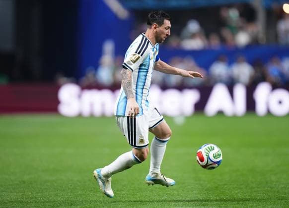 Argentina v Egypt - FIFA World Cup, WM, Weltmeisterschaft, Fussball 2026 - Round of 16 ATLANTA, USA - JULY 07: Lionel Messi (10) of Argentina in action during the 2026 FIFA World Cup Round of 16 match between Argentina and Egypt at Mercedes-Benz Stadium (Atlanta Stadium) in Atlanta, Georgia, United States on July 07, 2026. Jose Hernandez Anadolu Georgia United States. Editorial use only. Please get in touch for any other usage.  Copyright: x2026xAnadoluxJosexHernandezx