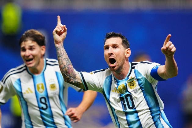 Argentina v Egypt - FIFA World Cup, WM, Weltmeisterschaft, Fussball 2026 - Round of 16 ATLANTA, USA - JULY 07: Lionel Messi of Argentina celebrates after scoring a goal during the 2026 FIFA World Cup Round of 16 match between Argentina and Egypt at Mercedes-Benz Stadium (Atlanta Stadium) in Atlanta, Georgia, United States on July 07, 2026. Evrim Aydin Anadolu Georgia United States. Editorial use only. Please get in touch for any other usage.  Copyright: x2026xAnadoluxEvrimxAydinx