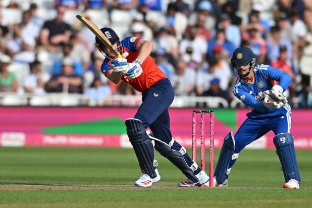 England v India, International T20, 3rd Vitality iT20 Harry Brook of England batting during the International T20 match between England and India at Trent Bridge, Nottingham, UK on 7 July 2026. Nottingham Trent Bridge Nottinghamshire UK Editorial use only , Copyright: xStevexPoolex PSI-24477-0016