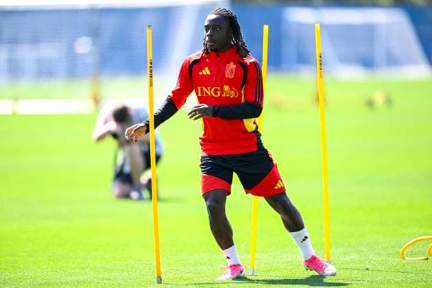 Belgian national football team - FIFA World Cup, WM, Weltmeisterschaft, Fussball 2026 - media activities 07 07 2026 RENTON, UNITED STATES OF AMERICA - JULY 07 : Doku Jeremy forward of Belgium pictured during a training session of the Belgian national football team during the FIFA World Cup 2026 on July 7, 2026 in Renton, United States of America, 07 07 2026 Renton United States of America  Copyright: xNicoxVereeckenx