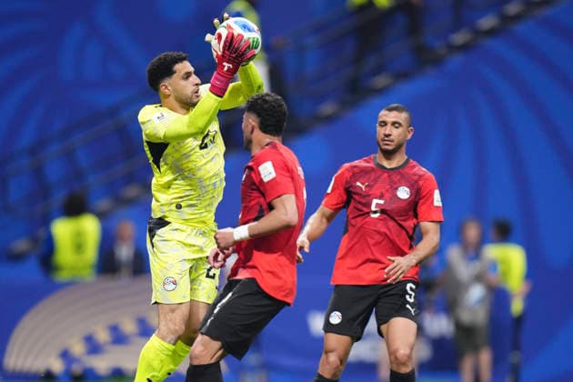 Argentina v Egypt: Round of 16 - FIFA World Cup, WM, Weltmeisterschaft, Fussball 2026 Mostafa Shoubir of Egypy controls the ball during the FIFA World Cup 2026 Round of 16 match between Argentina and Egypt at Atlanta Stadium on July 07, 2026 in Atlanta, Georgia. Atlanta GA United States  Copyright: xJosexBretonx originalFilename:bretonhernandez-argentin260707_npeES.jpg