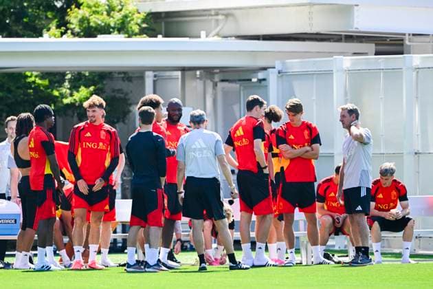 Belgian national football team - FIFA World Cup, WM, Weltmeisterschaft, Fussball 2026 - media activities 07 07 2026 RENTON, UNITED STATES OF AMERICA - JULY 07 : Meunier Thomas defender of Belgium, Lukaku Romelu forward of Belgium pictured during a training session of the Belgian national football team during the FIFA World Cup 2026 on July 7, 2026 in Renton, United States of America, 07 07 2026 Renton United States of America  Copyright: xNicoxVereeckenx