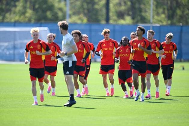 Belgian national football team - FIFA World Cup, WM, Weltmeisterschaft, Fussball 2026 - media activities 07 07 2026 RENTON, UNITED STATES OF AMERICA - JULY 07 : The players of Belgian National football team pictured during a training session of the Belgian national football team during the FIFA World Cup 2026 on July 7, 2026 in Renton, United States of America, 07 07 2026 Renton United States of America  Copyright: xNicoxVereeckenx