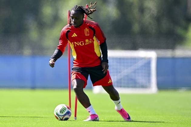 Belgium s Jeremy Doku pictured during a training session of Belgian national soccer team Red Devils, on Tuesday 07 July 2026 in their base camp, home of the Seattle Sounders, Renton, Seattle, USA. The Rode Duivels - Diables Rouges qualified for the knockout stage of the 2026 FIFA World Cup, WM, Weltmeisterschaft, Fussball where they ll meet Spain in the round of 8 on July 10th. DIRKxWAEM  x180666361x