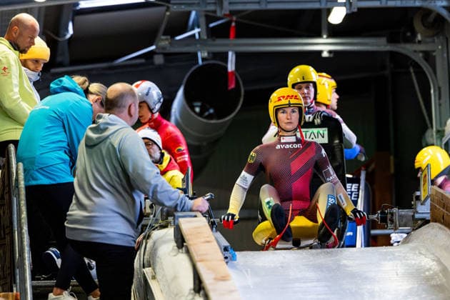 07.07.2026, GER, Rennrodeln Einsitzer, Saison 26 27, Frauen Männer, Startlehrgang Trainingslehrgang des BSD Nationalkader A-Kader Olympiakader Julia Taubitz 98559 Oberhof LOTTO Thüringen EISARENA Oberho Thüringen Deutschland *** July 7, 2026, GER, Single Luge, Season 26-27, Women and Men, BSD National Squad A and Olympic Squad Start and Training Camp, Julia Taubitz, 98559 Oberhof, LOTTO Thuringia, EISARENA Oberhof, Thuringia, Germany