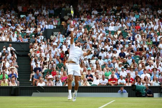 Novak Djokovic during his quarter-final match Wimbledon Tennis Championships, Day 9, The All England Lawn Tennis and Croquet Club, London, UK - 07 Jul 2026London The All England Lawn Tennis and United Kingdom  Copyright: xKieranxMcManus Shutterstockx 16978030ei