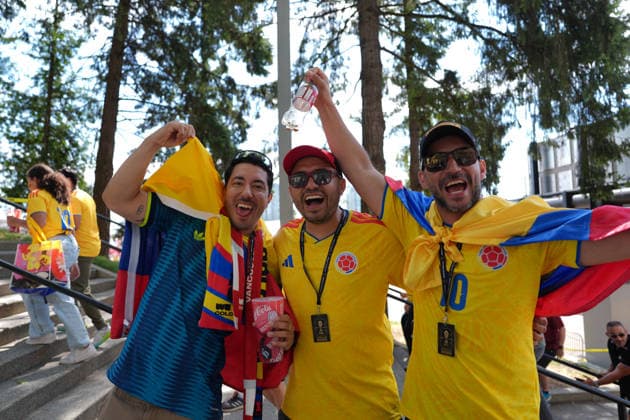 Colombia v Switzerland Round of 16 - FIFA Worl Cup 2026 Colombian soccer fans attend the Vancouver stadium to support their national team, Nationalteam during the FIFA World Cup, WM, Weltmeisterschaft, Fussball round of 16 match between Colombia and Switzerland. on July 7, 2026 in Vancouver, Canada. (Photo by Leonardo Ramirez Eyepix Group) Copyright: xLeonardoxRamirez xEyepixxGroupx LR07072026-06519