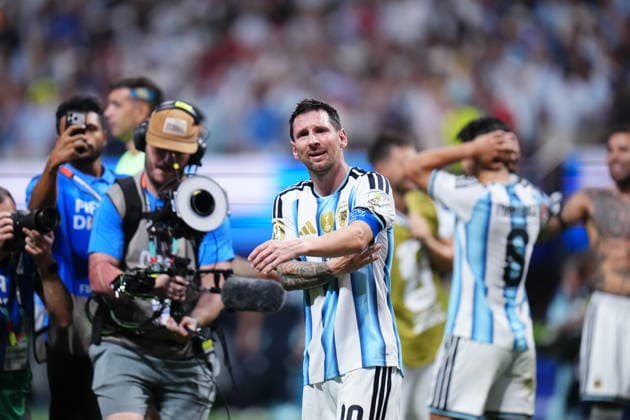 Argentina v Egypt - FIFA World Cup, WM, Weltmeisterschaft, Fussball 2026 - Round of 16 ATLANTA, USA - JULY 07: Lionel Messi of Argentina celebrates the victory in tears after the 2026 FIFA World Cup Round of 16 match between Argentina and Egypt at Mercedes-Benz Stadium (Atlanta Stadium) in Atlanta, Georgia, United States on July 07, 2026. Jose Hernandez Anadolu Georgia United States. Editorial use only. Please get in touch for any other usage.  Copyright: x2026xAnadoluxJosexHernandezx