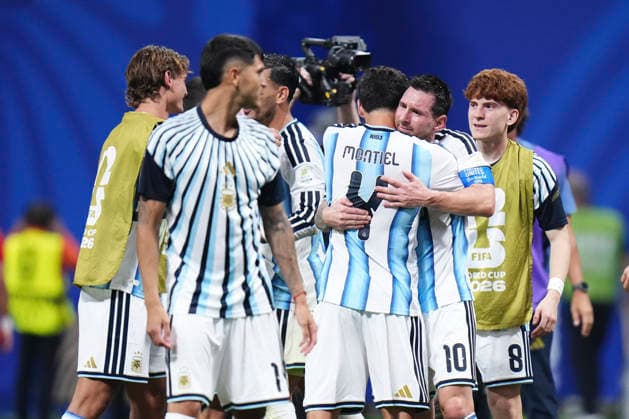 July 7, 2026, Atlanta, Georgia, United States: Players of Argentina celebrate the victory during the FIFA World Cup, WM, Weltmeisterschaft, Fussball 2026 Round of 16 match between Argentina and Egypt at Atlanta Stadium on July 07, 2026 in Atlanta, Georgia. Atlanta United States - ZUMAa181 20260707_zaa_a181_080 Copyright: xJosexBretonx