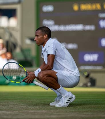 Tennis - Wimbledon Championship 2026 - Day 9 LONDON, ENGLAND - Tuesday, July 7, 2026: Felix Auger-Aliassime (CAN) during the Gentlemen s Singles Quarter-Final on Day Nine of The Championships Wimbledon 2026 at the All England Lawn Tennis and Croquet Club. (Photo by Kirsten Holst Propaganda) LONDON All England Lawn Tennis and Croq GREATER LONDON ENGLAND  Copyright: xKirstenxHolstx P2026-07-07-Wimbledon_Day_9-25