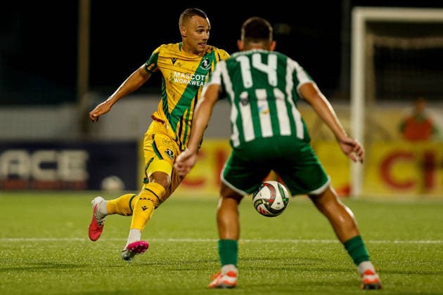 UEFA Champions League First Qualifying Round First Leg, Centenary Stadium, Attard, Malta 7 7 2026 Floriana vs Shamrock Rovers Shamrock Rovers Graham Burke in action Graham Burke in action 7 7 2026  Copyright: xDARRINxZAMMITxLUPIx __ZL5249
