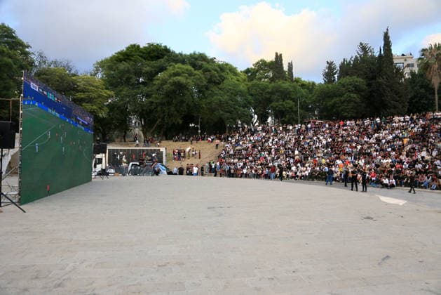 Football, 2026 FIFA World Cup, Argentina v Egypt, public screening in Nablus