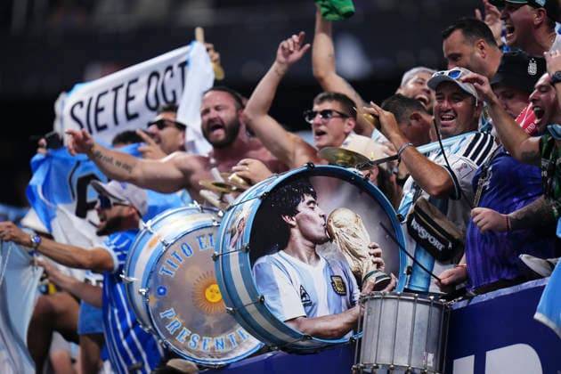 Argentina v Egypt: Round of 16 - FIFA World Cup, WM, Weltmeisterschaft, Fussball 2026 Supporters of Argentina celebrate the victory during the FIFA World Cup 2026 Round of 16 match between Argentina and Egypt at Atlanta Stadium on July 07, 2026 in Atlanta, Georgia. Atlanta GA United States  Copyright: xJosexBretonx originalFilename:bretonhernandez-argentin260707_npIEi.jpg