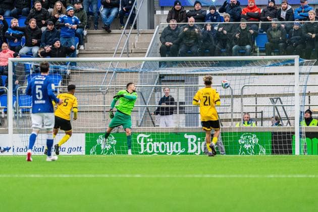 Atert Bissen s Geordan Dupire pictured in action during a game between Faroese Klaksvik and Luxembourg Atert Bissen, on Tuesday 07 July 2026, in Klaksvik, Faroe Islands, the first leg in the first qualifying round in the UEFA Champions League competition. EMILExWINDAL  x180671567x