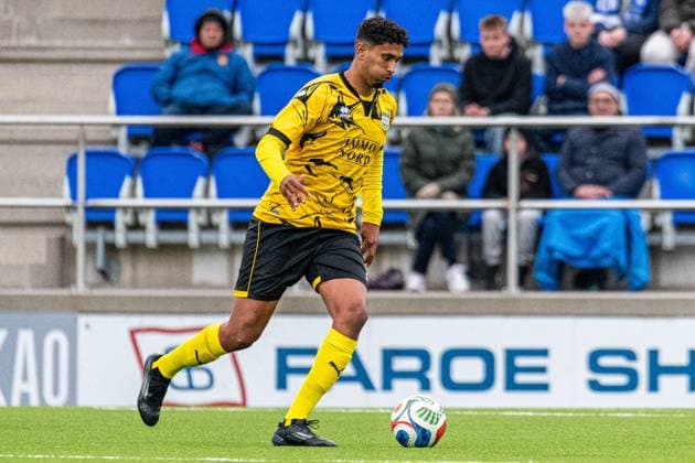 Atert Bissen s Zakaria Louriz pictured in action during a game between Faroese Klaksvik and Luxembourg Atert Bissen, on Tuesday 07 July 2026, in Klaksvik, Faroe Islands, the first leg in the first qualifying round in the UEFA Champions League competition. EMILExWINDAL  x180671575x