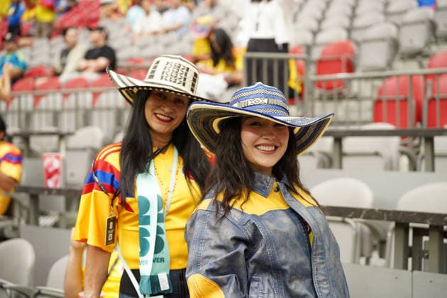 Colombia v Switzerland Round of 16 - FIFA Worl Cup 2026 Colombian female fans supports their national team, Nationalteam during the FIFA World Cup, WM, Weltmeisterschaft, Fussball 2026 Round of 16 match between Colombia and Switzerland at BC Place Stadium. on July 7, 2026, in Vancouver, Canada. (Photo by Leonardo Ramirez Eyepix Group) Copyright: xLeonardoxRamirez xEyepixxGroupx LR07072026-03365