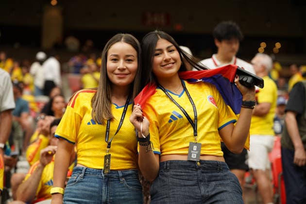 Colombia v Switzerland Round of 16 - FIFA Worl Cup 2026 Colombian female fans supports their national team, Nationalteam during the FIFA World Cup, WM, Weltmeisterschaft, Fussball 2026 Round of 16 match between Colombia and Switzerland at BC Place Stadium. on July 7, 2026, in Vancouver, Canada. (Photo by Leonardo Ramirez Eyepix Group) Copyright: xLeonardoxRamirez xEyepixxGroupx LR07072026-03382