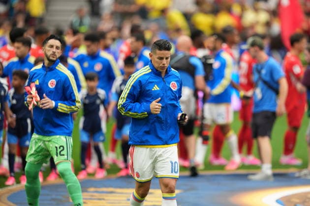 Switzerland v Colombia - FIFA World Cup, WM, Weltmeisterschaft, Fussball 2026 - Round of 16 VANCOUVER, CANADA - JULY 07: James Rodriguez of Colombia enters the field prior the 2026 FIFA World Cup Round of 16 match between Switzerland and Colombia at BC Place in Vancouver, British Columbia, Canada, on July 07, 2026 Ercin Erturk Anadolu British Columbia Canada. Editorial use only. Please get in touch for any other usage.  Copyright: x2026xAnadoluxErcinxErturkx