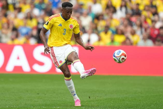 FIFA World Cup, WM, Weltmeisterschaft, Fussball 2026 - Round of 16 - Switzerland vs Colombia Jhon Lucumi of Colombia in action during the FIFA World Cup 2026 Round of 16 match Switzerland against Colombia, in Vancouver, Canada, 07 July 2026. VANCOUVER Canada  Copyright: xBOBxFRIDx