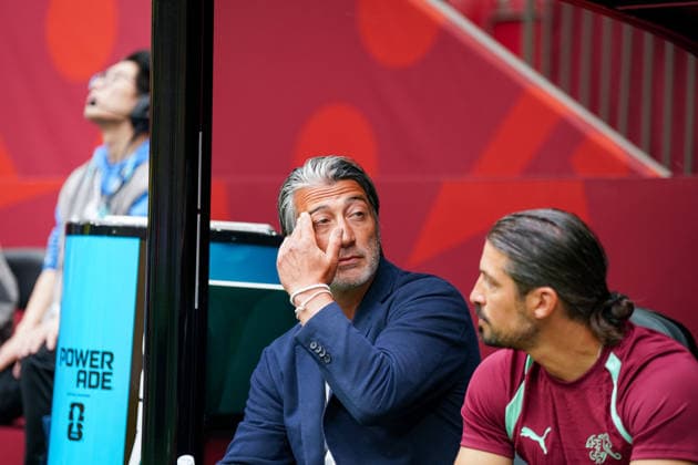 Kanada: Fußball FIFA World Cup, WM, Weltmeisterschaft, Fussball 2026, Achtelfinale - Schweiz vs Kolumbien - BC Place, Vancouver: Murat Yakin (Trainer, Schweiz) Mimik, Gesichtsausdruck, Emotion *** Canada Soccer, 2026 FIFA World Cup, Round of 16: Switzerland vs. Colombia at BC Place, Vancouver; Murat Yakin, Coach, Switzerland; Facial Expressions, Emotions Copyright: xJOERANxSTEINSIEKx