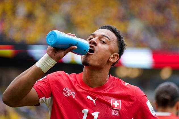 Kanada: Fußball FIFA World Cup, WM, Weltmeisterschaft, Fussball 2026, Achtelfinale - Schweiz vs Kolumbien - BC Place, Vancouver: Dan Ndoye (Schweiz, 11) *** Canada Soccer 2026 FIFA World Cup, Round of 16: Switzerland vs. Colombia at BC Place, Vancouver; Dan Ndoye (Switzerland), 11 Copyright: xJOERANxSTEINSIEKx
